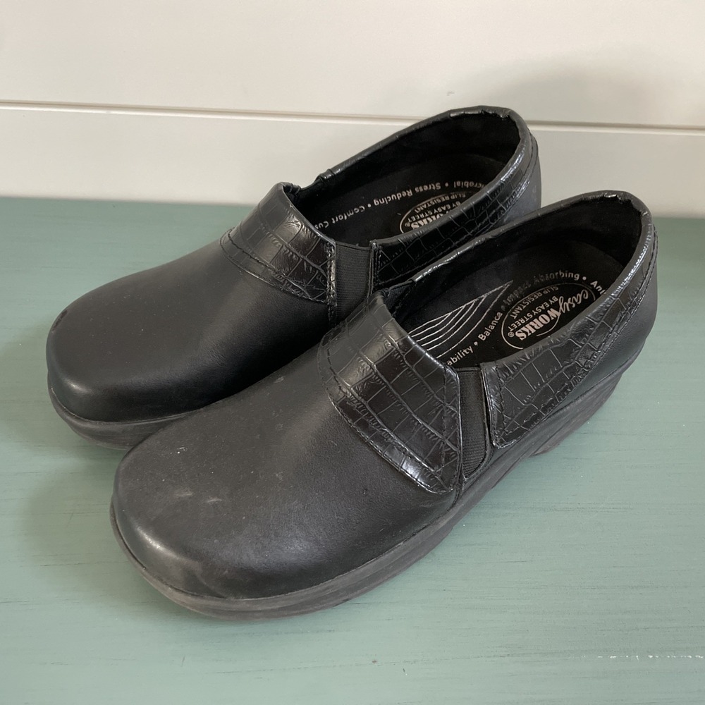 Easy Works By Easy Street Clogs‎ Black Women's Size 9.5M